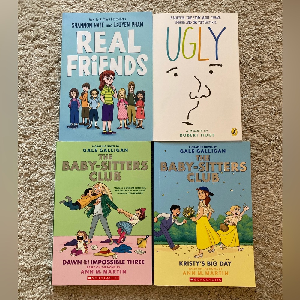 Set of 4 upper elementary-preteen books